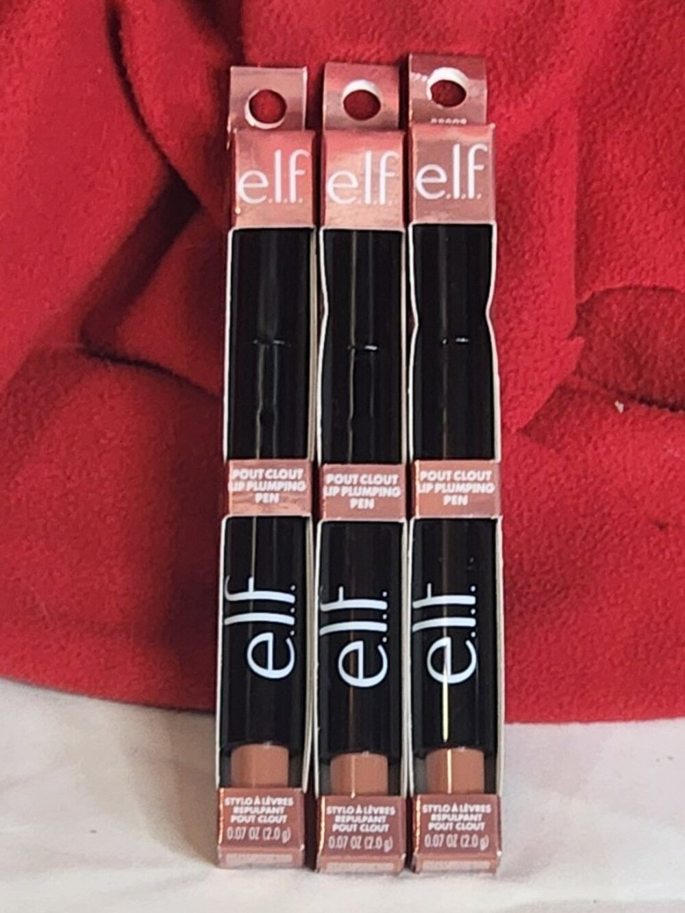 E.L.F. 3-IN-1 Lip Plumper Gloss Balm Pout Clout Plumping Pen #82293 Toasted 3CT